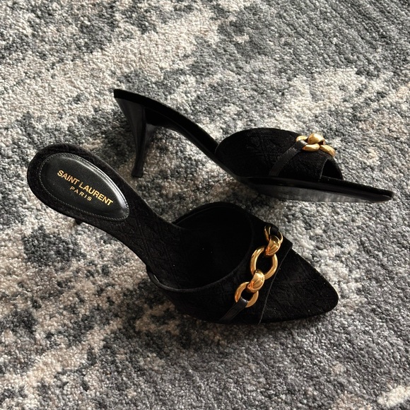 SOLD: YSL Le Maillon Chain Mule Sandals - Picture 3 of 5